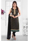 Blue Colour NF Churidar Art Brocade Festive Wear Ready Made Churidar Salwar Suit 464